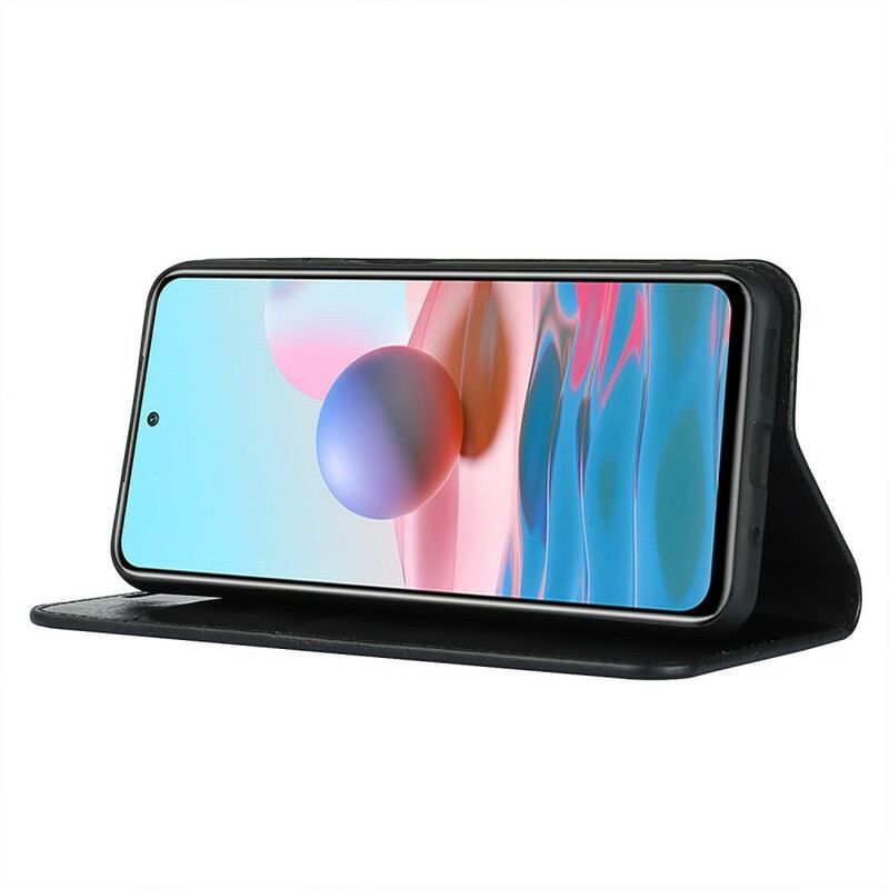 Cover Xiaomi Redmi Note 10 5G Flip Cover Ægte Læder