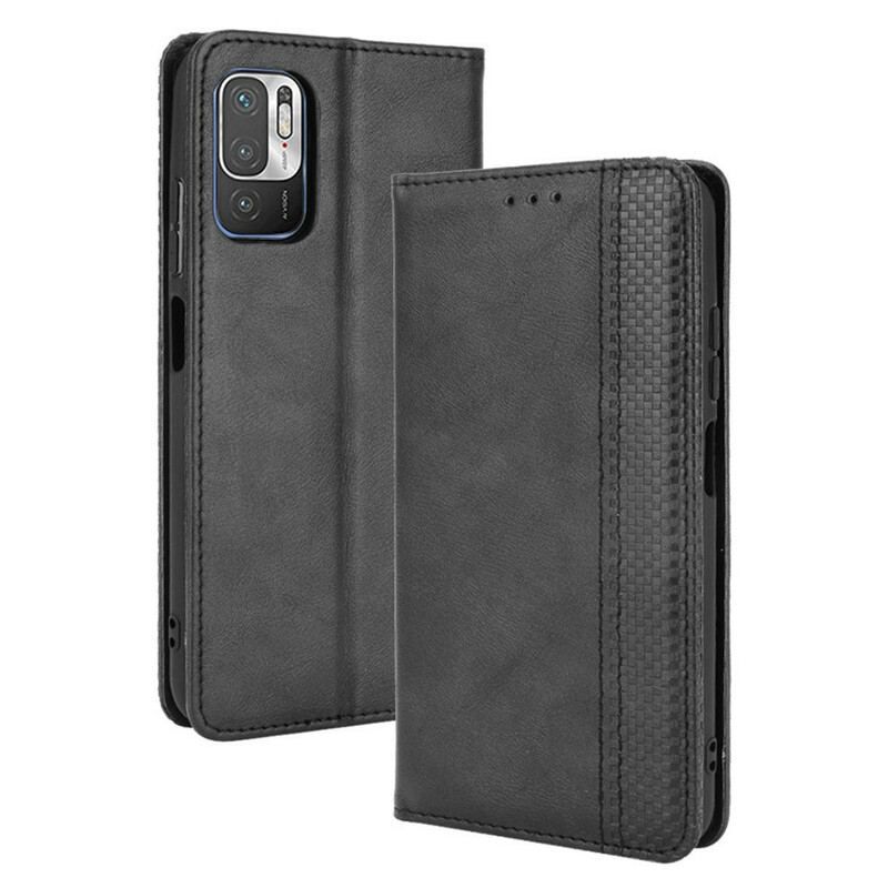 Cover Xiaomi Redmi Note 10 5G Flip Cover Stiliseret Vintage Lædereffekt