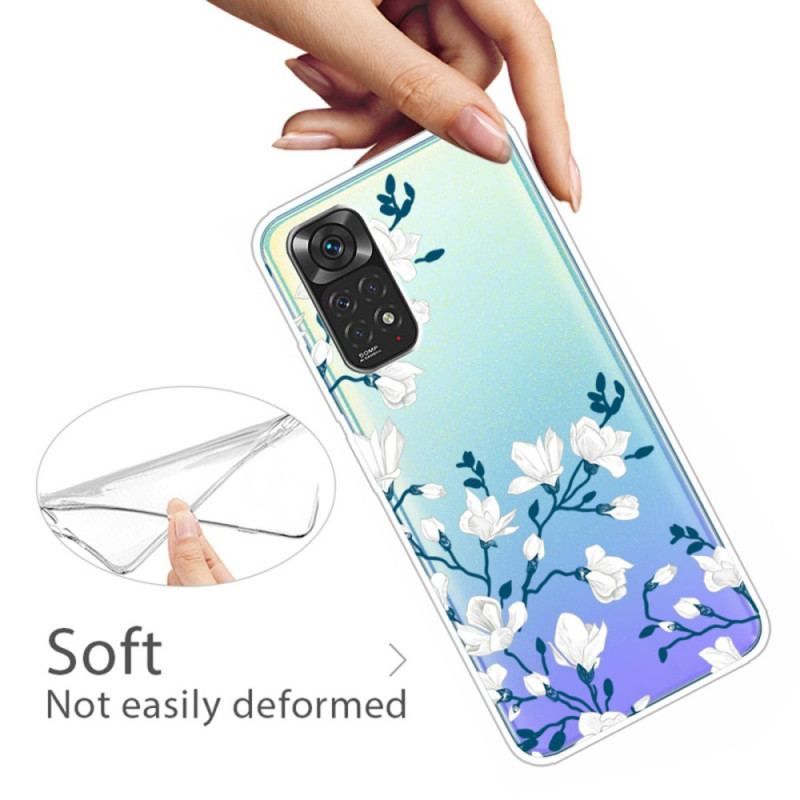 Cover Xiaomi Redmi Note 11 Pro / 11 Pro 5G Hvide Blomster