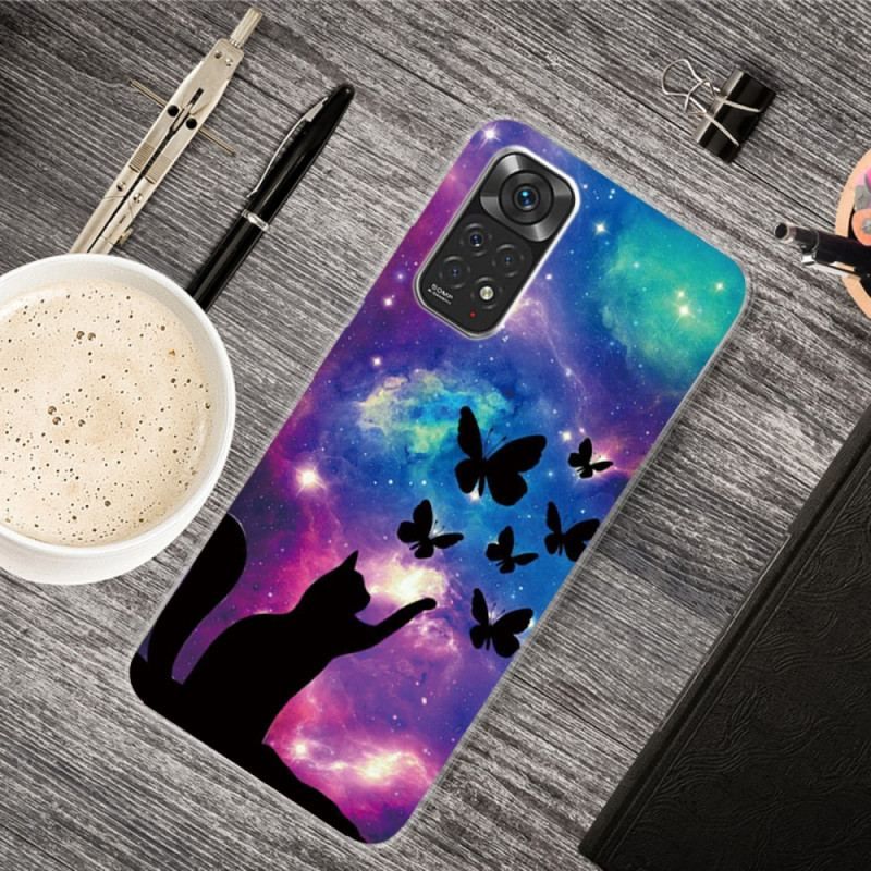 Cover Xiaomi Redmi Note 11 Pro / 11 Pro 5G Kat Og Sommerfugle I Rummet