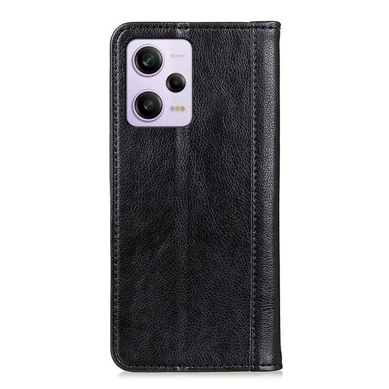 Cover Xiaomi Redmi Note 12 Pro Flip Cover Lychee Split Læder