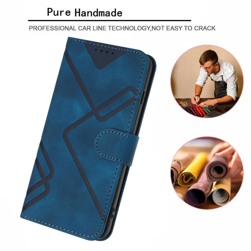 Flip Cover Honor 200 Pro Geometriske Linier