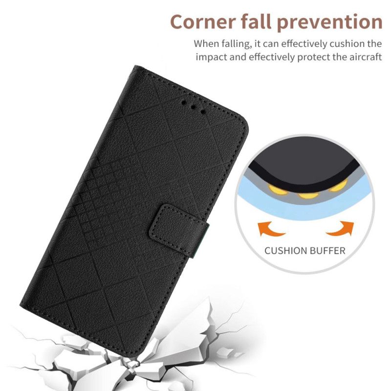 Flip Cover Til Honor 200 Pro Diamantremsmønster