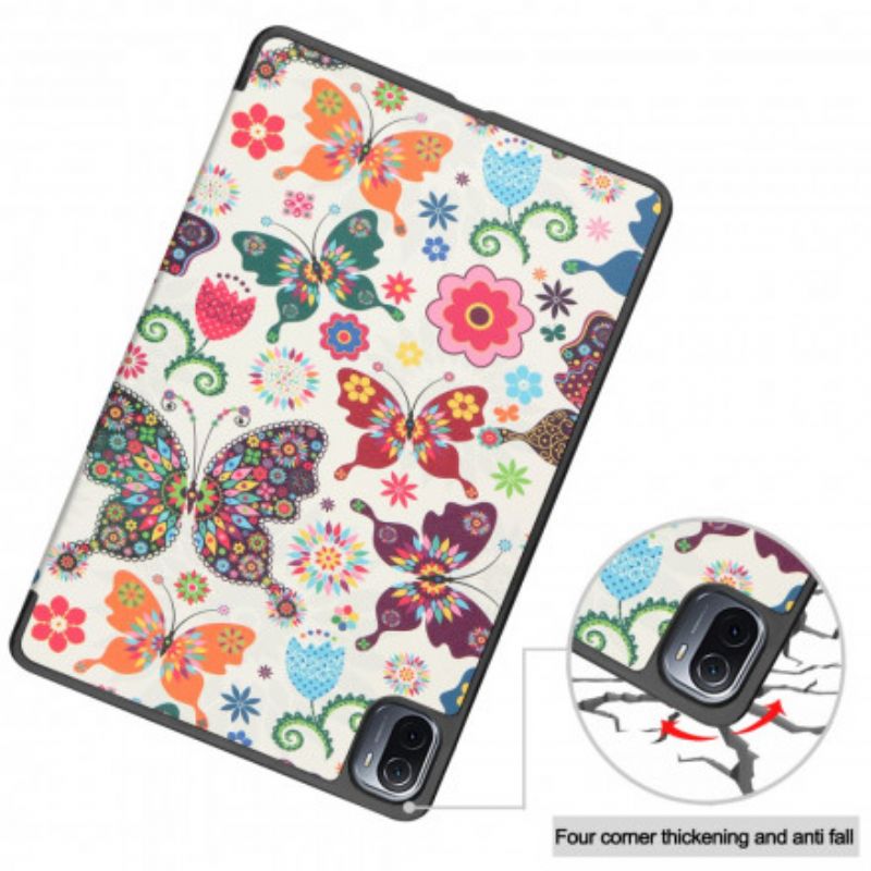 Cover Xiaomi Pad 5 Vintage Blomsterpenneholder