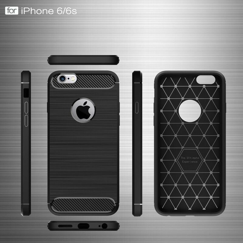 Cover iPhone 6 Plus / 6S Plus Børstet Kulfiber