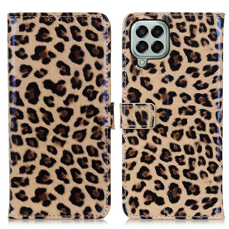 Flip Cover Samsung Galaxy M33 5G Lille Leopardeffekt