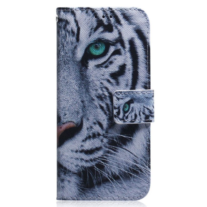 Læder Cover Samsung Galaxy M33 5G Hvid Tiger