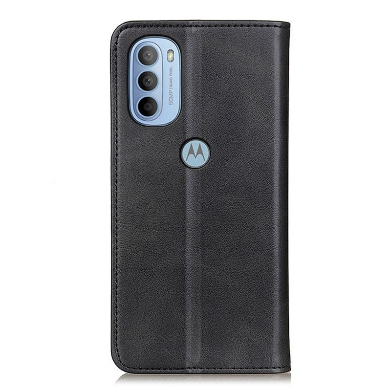 Cover Moto G31 / Moto G41 Flip Cover Split Litchi Læder