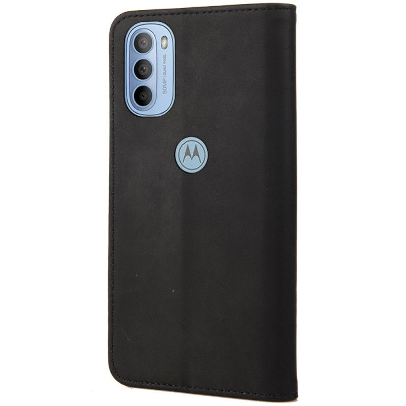 Cover Moto G31 / Moto G41 Flip Cover Tofarvet Business Lædereffekt