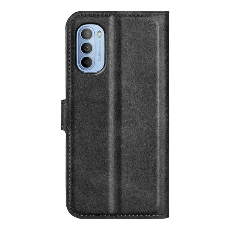 Flip Cover Moto G31 / Moto G41 Ekstrem Slank Lædereffekt