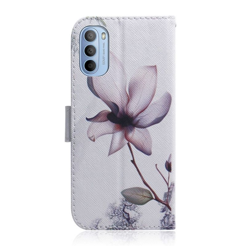 Flip Cover Moto G31 / Moto G41 Gammel Rosenblomst