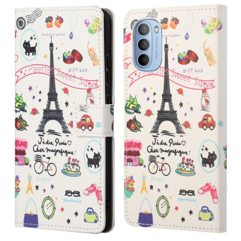 Flip Cover Moto G31 / Moto G41 Jeg Elsker Paris