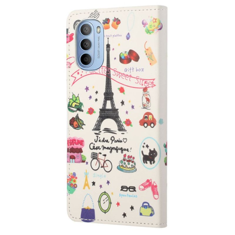 Flip Cover Moto G31 / Moto G41 Jeg Elsker Paris