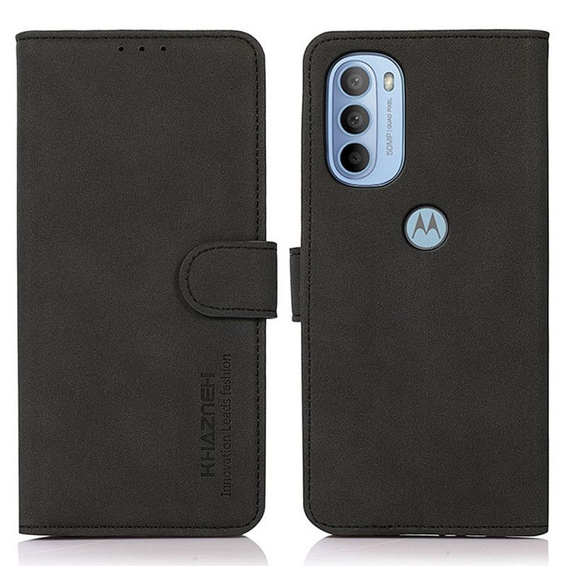 Flip Cover Moto G31 / Moto G41 Khazneh Modelædereffekt