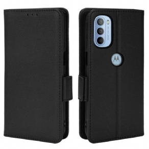 Flip Cover Moto G31 / Moto G41 Læder Cover Dobbeltklap Litchi Nye Farver