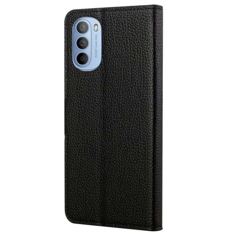 Flip Cover Moto G31 / Moto G41 Litchi Grain Læder Effekt