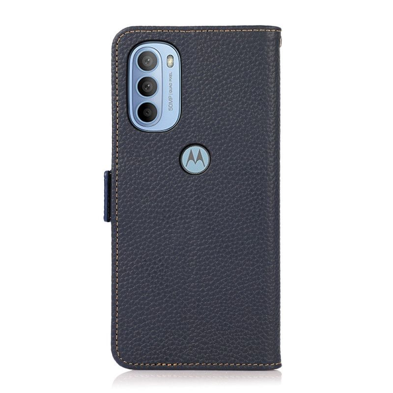 Flip Cover Moto G31 / Moto G41 Litchi Læder Khazneh Rfid