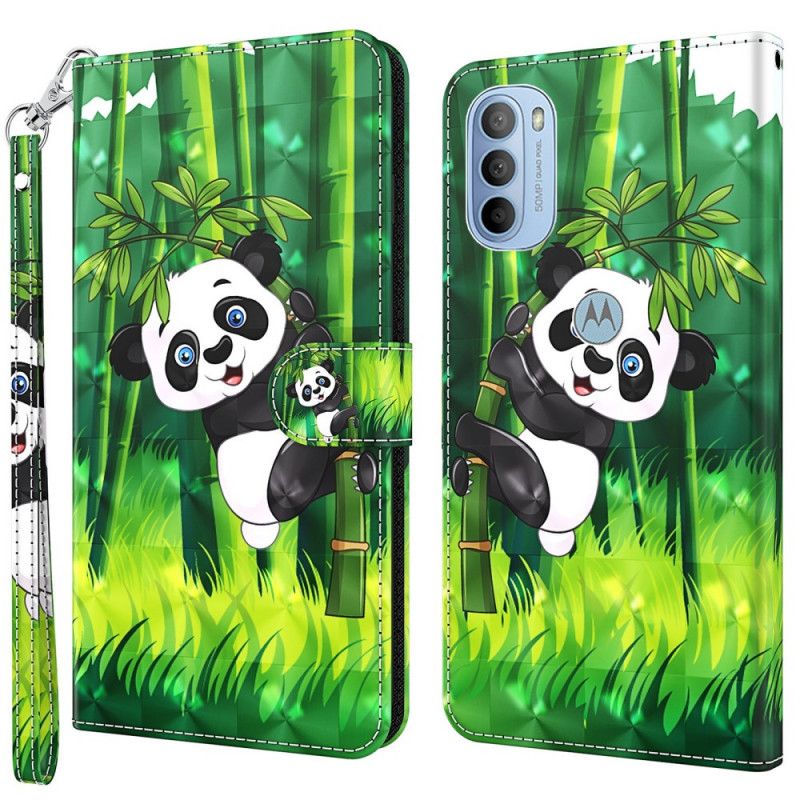 Flip Cover Moto G31 / Moto G41 Panda Og Bambus