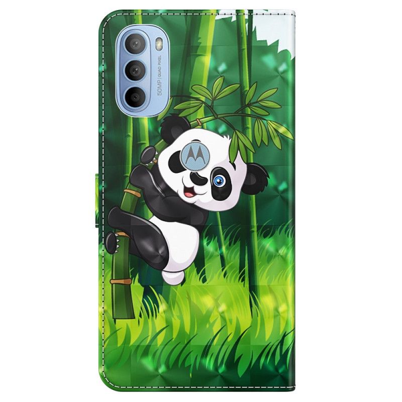 Flip Cover Moto G31 / Moto G41 Panda Og Bambus