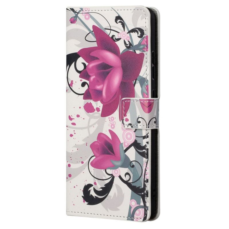 Flip Cover Moto G31 / Moto G41 Tropiske Blomster