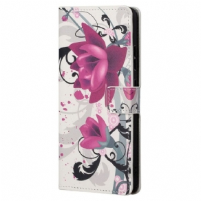 Flip Cover Moto G31 / Moto G41 Tropiske Blomster