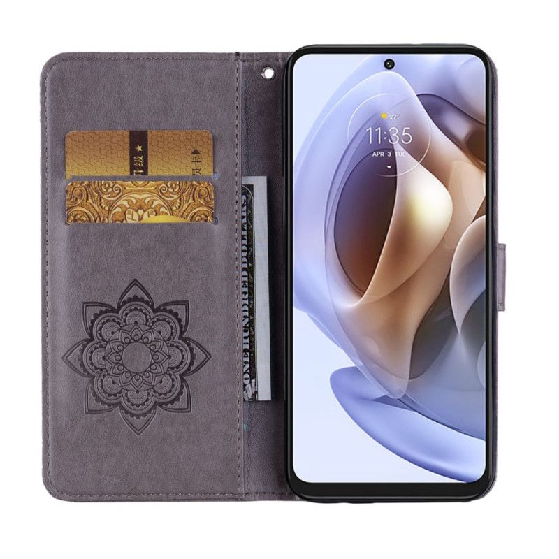 Flip Cover Moto G31 / Moto G41 Ugle Mandala Og Charm