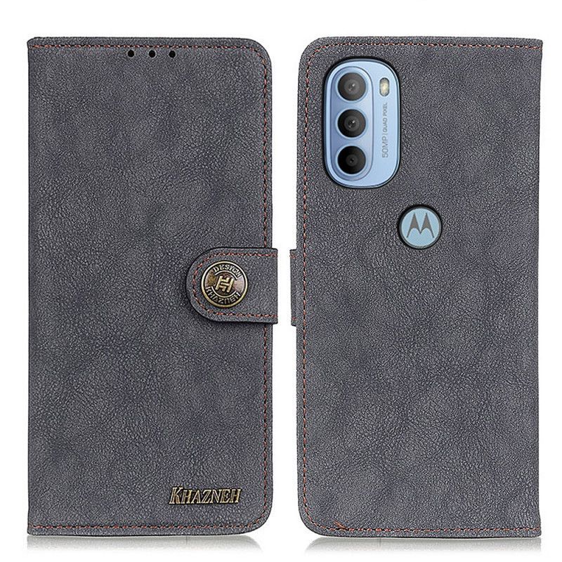 Læder Cover Moto G31 / Moto G41 Retro Split Kunstlæder Khazneh