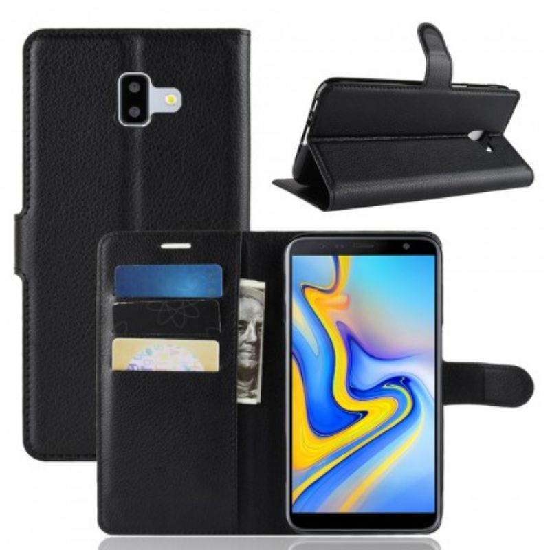 Flip Cover Samsung Galaxy J6 Plus Faux Læder Litchi