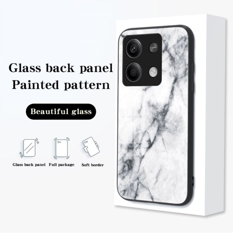 Cover Til Xiaomi Redmi Note 13 5g Marmor Hærdet Glas