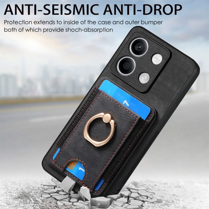 Cover Xiaomi Redmi Note 13 5g Aftagelig Kortholder Og Ring