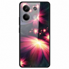 Cover Xiaomi Redmi Note 13 5g Blomster Af Hærdet Glas