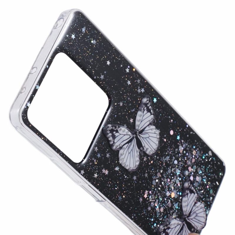 Cover Xiaomi Redmi Note 13 5g Sommerfugle Glitter