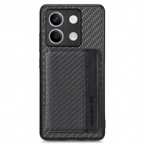 Cover Xiaomi Redmi Note 13 5g Telefon Etui Carbon Fiber Texture Card Holder