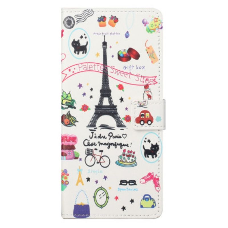 Flip Cover Til Xiaomi Redmi Note 13 5g Jeg Elsker Paris