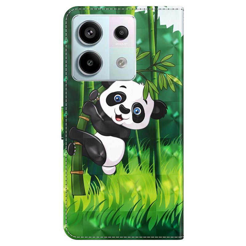 Flip Cover Xiaomi Redmi Note 13 5g Bambus Panda Med Rem