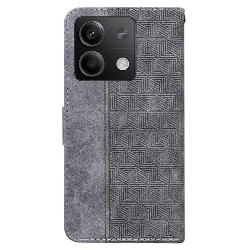 Flip Cover Xiaomi Redmi Note 13 5g Strappy Vævet Mønster