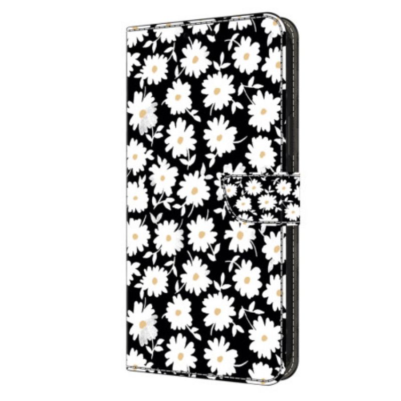 Læder Cover Xiaomi Redmi Note 13 5g Telefon Etui Blomster