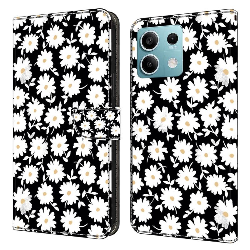 Læder Cover Xiaomi Redmi Note 13 5g Telefon Etui Blomster