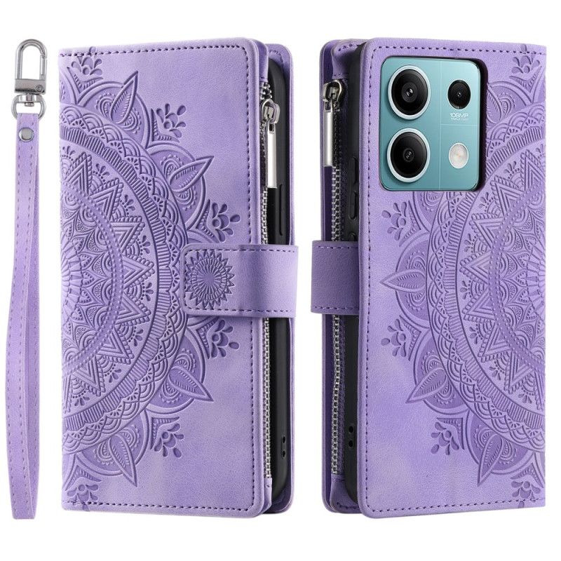 Læder Cover Xiaomi Redmi Note 13 5g Telefon Etui Mandala Stroppung