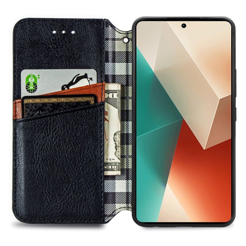 Læder Cover Xiaomi Redmi Note 13 5g Telefon Etui Vintage Lædereffekt Diamanter