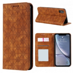 Cover iPhone XS Max Flip Cover Barokke Blomster