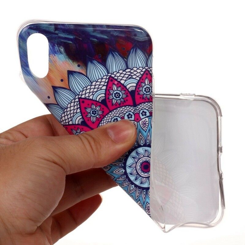 Cover iPhone XS Max Fluorescerende Farverig Mandala