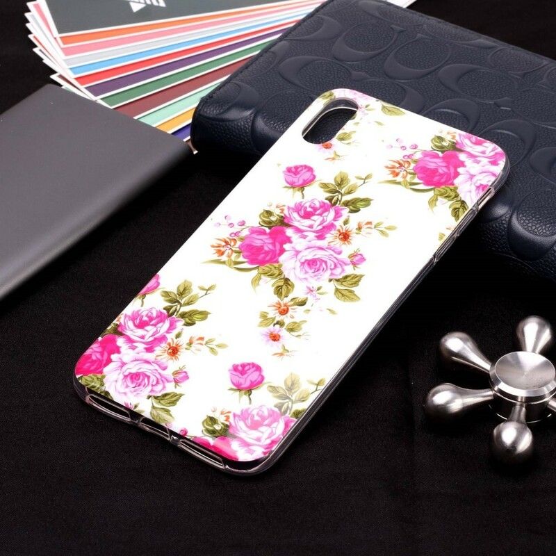 Cover iPhone XS Max Fluorescerende Frihedsblomster