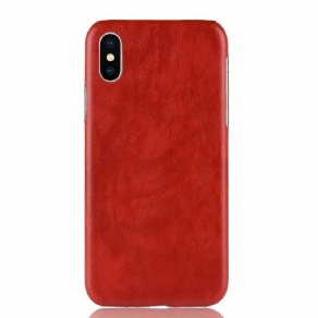 Cover iPhone XS Max Lichi-lædereffekt