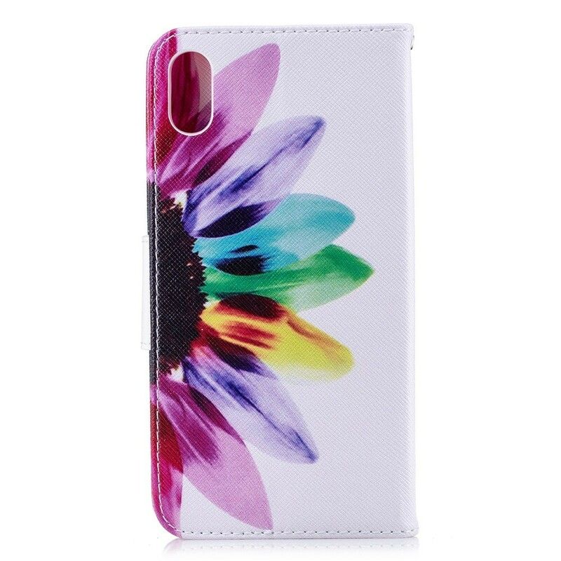 Flip Cover iPhone XS Max Blomster Akvarel