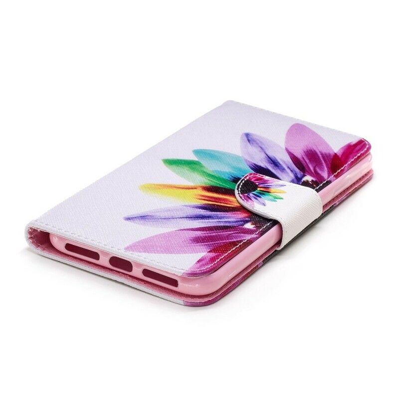 Flip Cover iPhone XS Max Blomster Akvarel