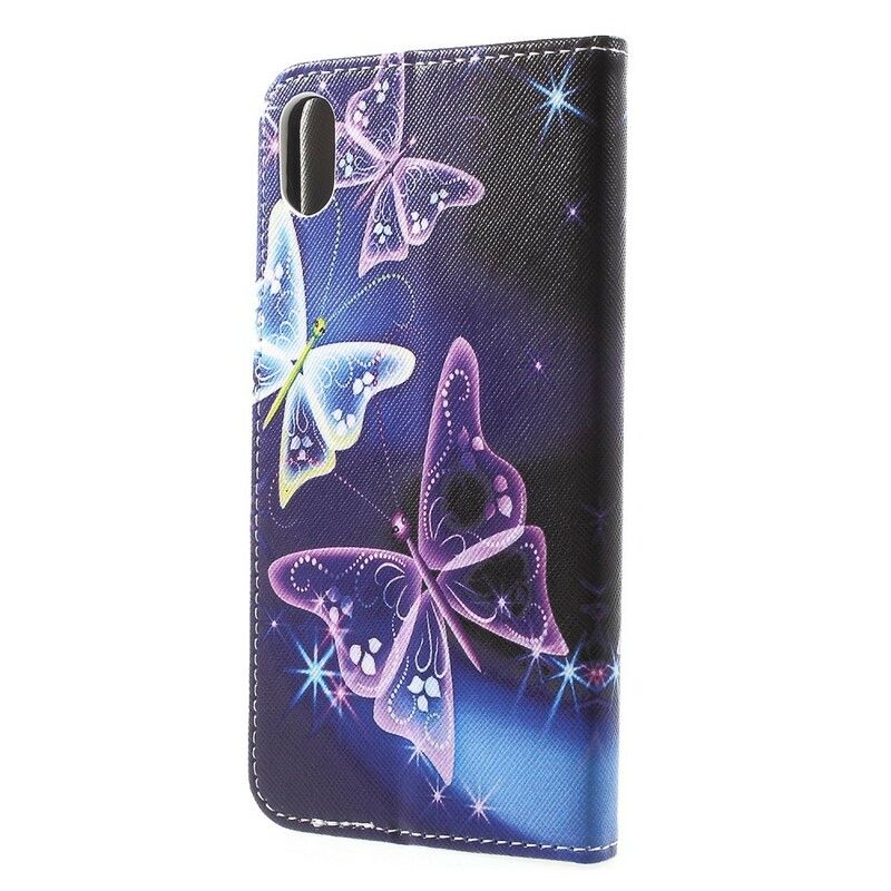 Flip Cover iPhone XS Max Farverig Sommerfugl