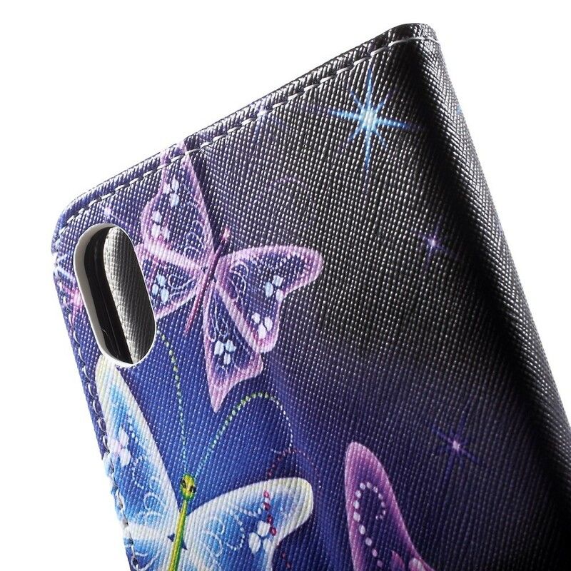 Flip Cover iPhone XS Max Farverig Sommerfugl