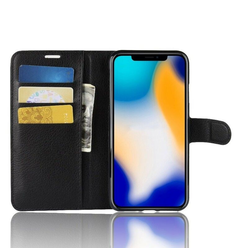 Flip Cover iPhone XS Max Retro Litchi