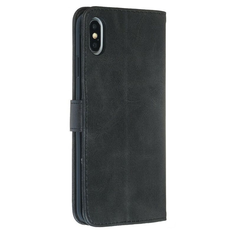 Læder Cover iPhone XS Max Vintagepung